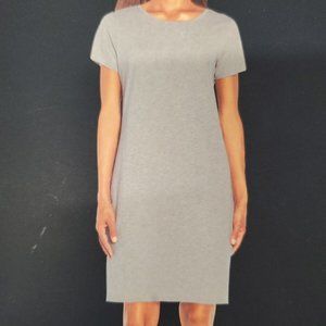 Gap Women's Knee Length Relaxed Fit Lightweight T-Shirt Dress Heather Gray